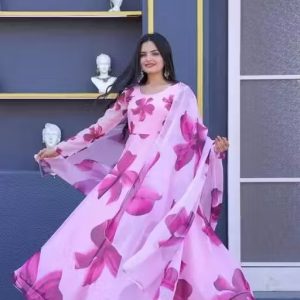 ZIYAA HEAVY GEORJET DIGITAL PRINT WITH DUPATTA