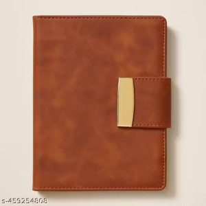 Brown 2025 Color With Button Lock Diary | Set of 1 | SPIRIT | Organizer